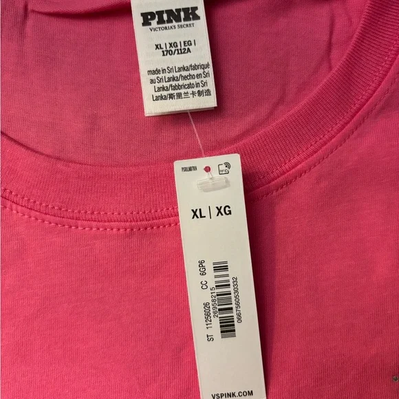 PINK Victoria's Secret Bright Pink Tee - Picture 2 of 2